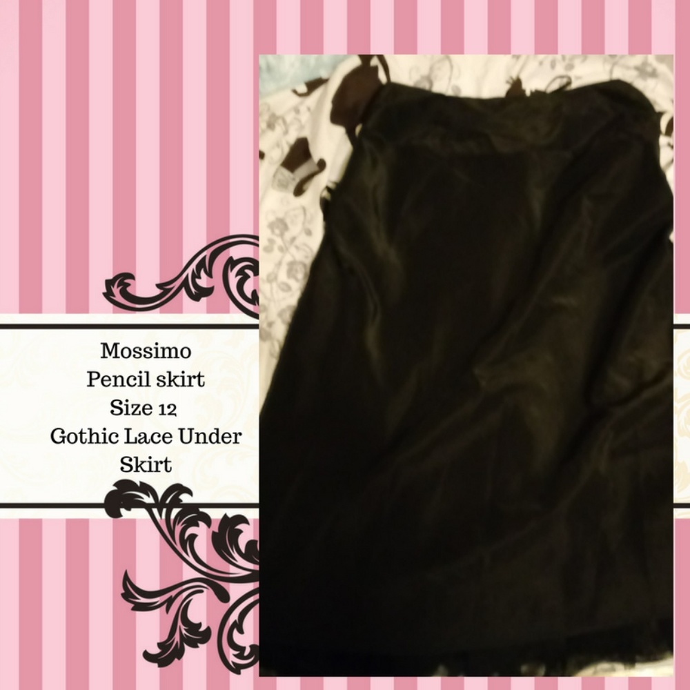 Mossimo  A Line Skirt PLUS Sized 12 Black